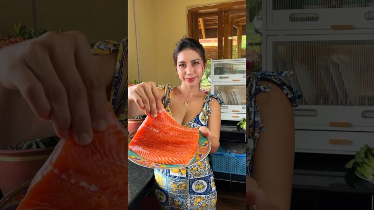 Salmon fish cook recipe with rice #food #recipe #cooking #shortvideo #shorts