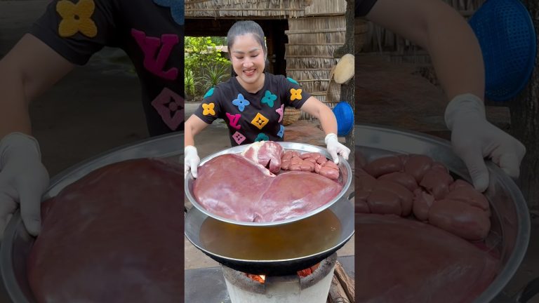 Yummy beef 🥩 liver, beef kidney, beef heart cooking