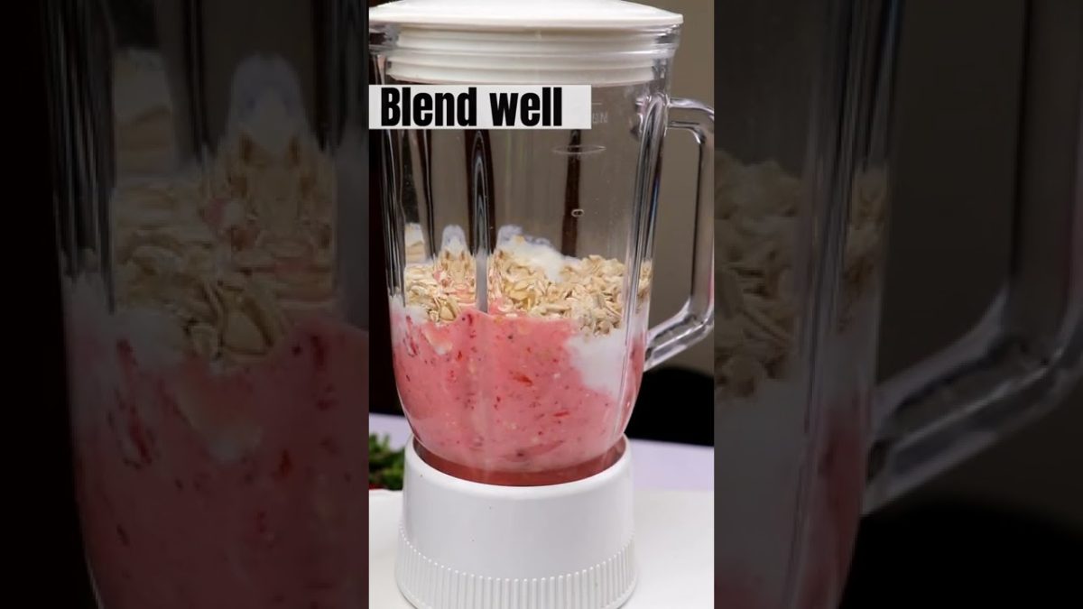 Strawberry Banana Smoothie,Healthy Smoothie #Shots#recipesoftheworld #healthyrecipe
