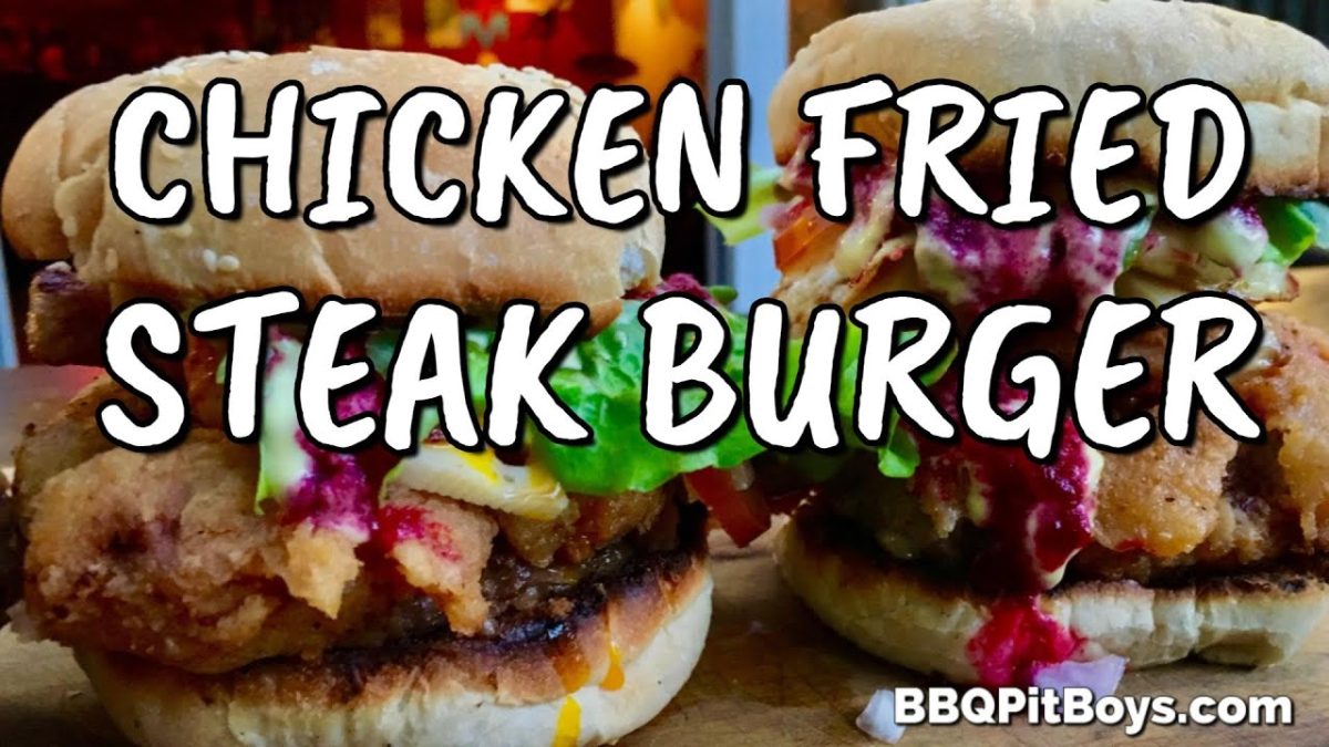 Chicken Fried Beef and Chicken Steak Burger