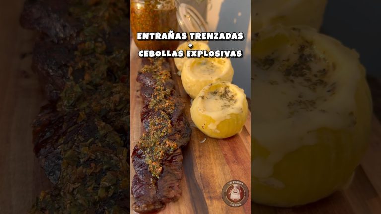 ENTREÑAS TRENZADAS CON CEBOLLAS EXPLOSIVAS 💣 #food #argentina #asado