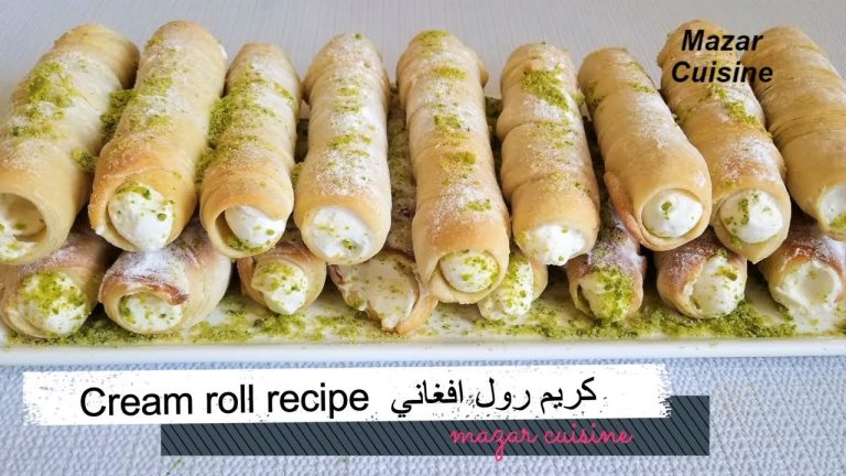 AFGHANI CREAM ROLL RECIPE ,CREAM ROLLS , CREAM HORNS, EASY & SIMPLE DESSERT کریم رول افغانی Mazar