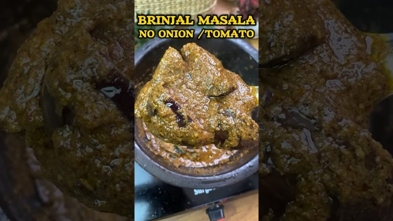 🍆🍆கத்திரிக்காய் மசாலா😋👌| Brinjal Masala recipe😋👌 | No Onion / Tomato #shorts #brinjal
