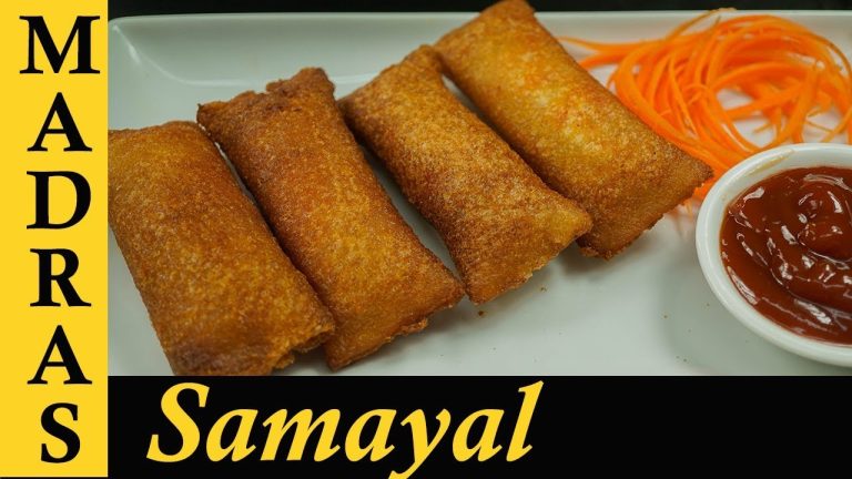 Chicken Roll Recipe in Tamil | Chicken Bread Roll Recipe | Chicken Kheema Bread Roll