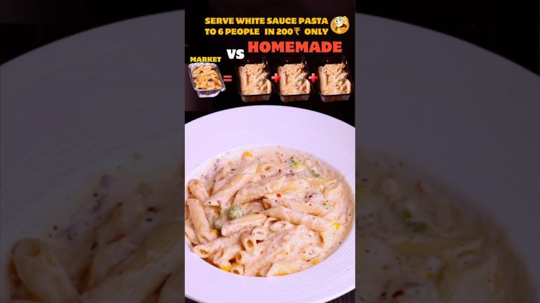 Homemade white sauce pasta better than Market||