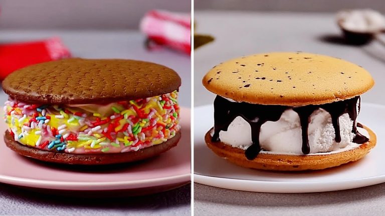 Icecream Sandwich 2 Flavors | Easy Dessert Recipes | Nyam Nyam
