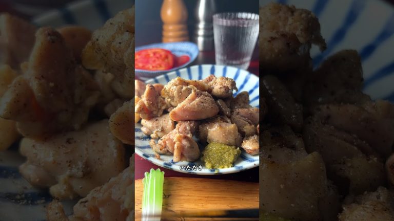 夏・網焼き日向鶏【ASMR】 #shorts