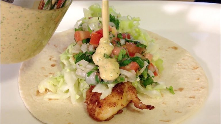 Fish Tacos Recipe-How To Make Mexican Food Recipes-Pico De Gallo-Cilantro Dressing