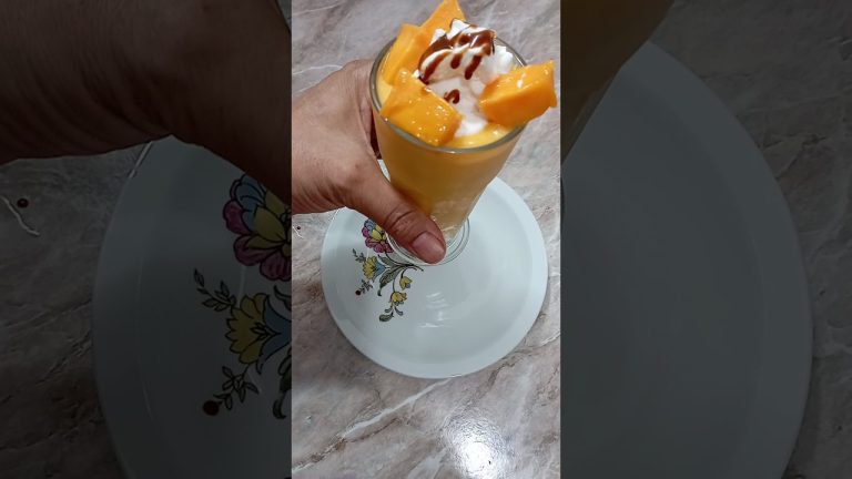 عصير مانجو بالحليب🤍#foryou #حلويات #طبخات #fypシ゚