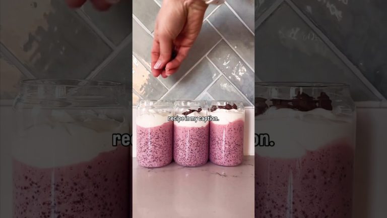 Healthy high protein chia pudding #recipe #mealprep