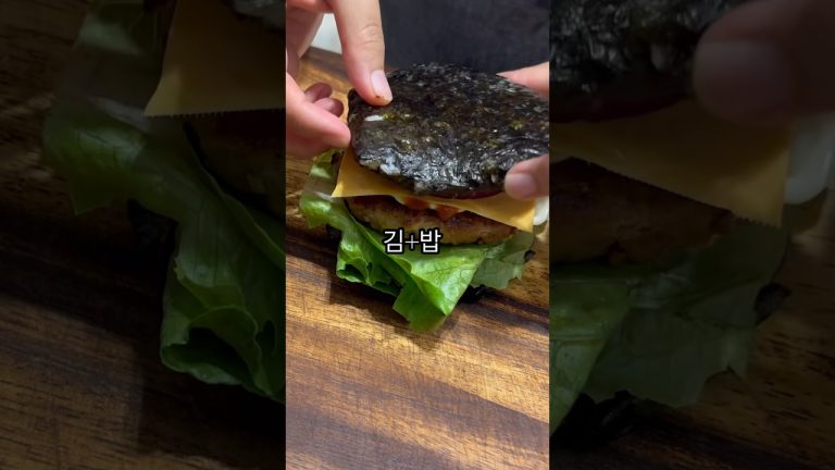 냉동다짐육으로 밥버거 만들기🍔