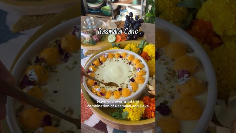 Ras Malai Cake !!! Best fusion recipe. 6 minute Microwave cake.