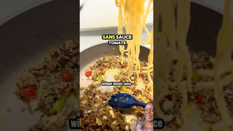Recette Spaghettis rapide || easy and Quick spaghetti recipe #spaguetti #mamiso #recette #shortsfeed