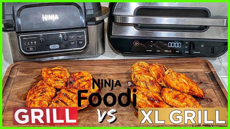 NINJA FOODI GRILL VS NINJA FOODI XL GRILL FROZEN CHICKEN BREAST BATTLE! | Ninja Foodi Grill Recipes!