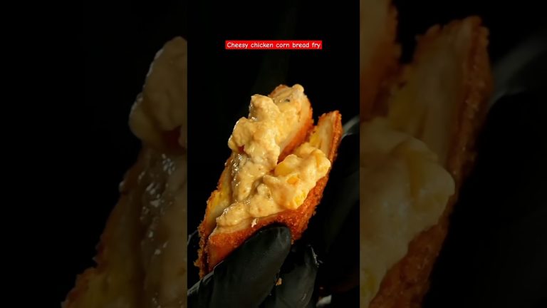cheesey chicken corn bread fry recipe|crispy chicken bread toast|মুচমুচে চিকেন ব্রেড ফ্রাই#shorts