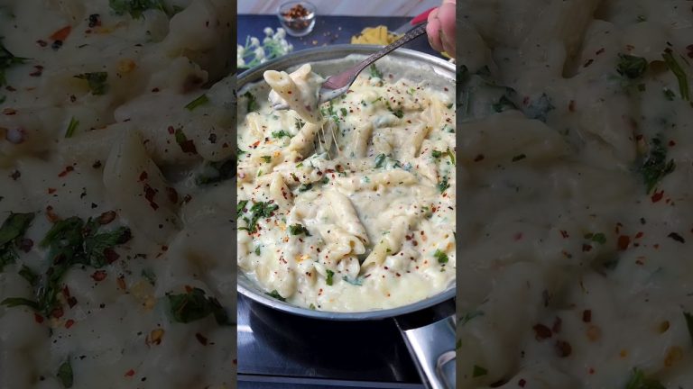 Creamy Garlic Pasta #pasta #pastarecipe #cheesypasta #shorts #viral #shortvideo