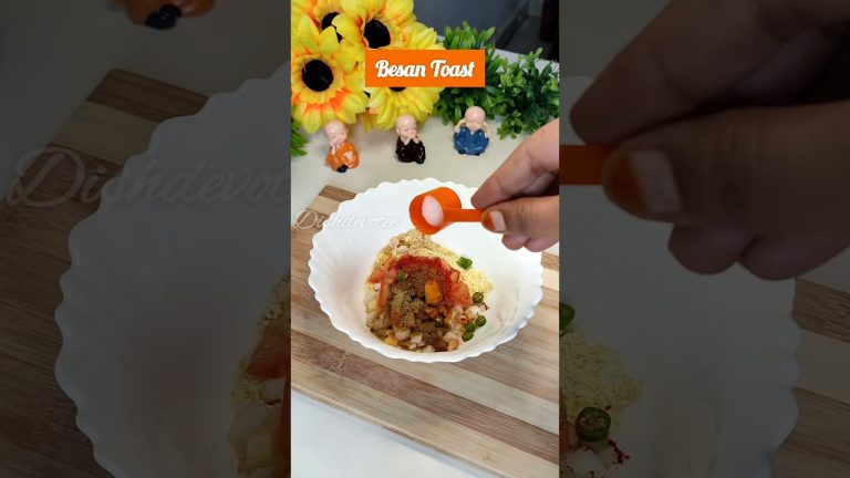 Ghar pe banaye Healthy Besan Bread Toast#shorts #viralshort #trending