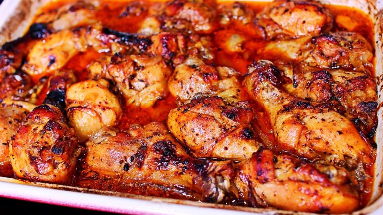 Slowly Baked Fall off the bone Chicken – Easy Baked Chicken Drumsticks Recipe