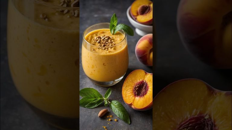 Peach Turmeric Smoothie for Weight Loss and Anti-Inflammation 🍑✨