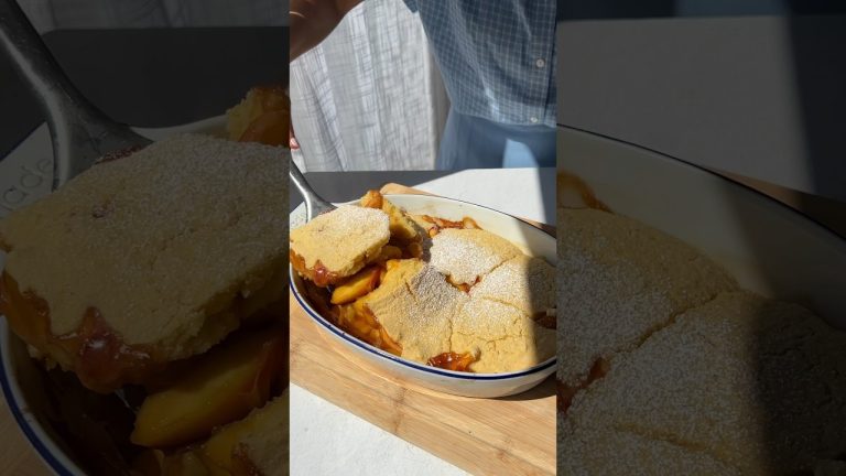 🍑 peach cobbler #recipe #dessert