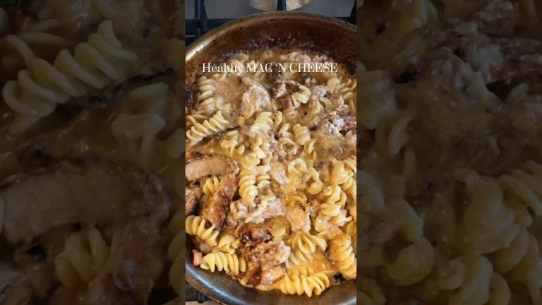 High PROTEIN Mac ‘N Cheese Sauce 🧀😋| 50g protein & 500 cal #recipe #easyrecipe #chicken #cheese