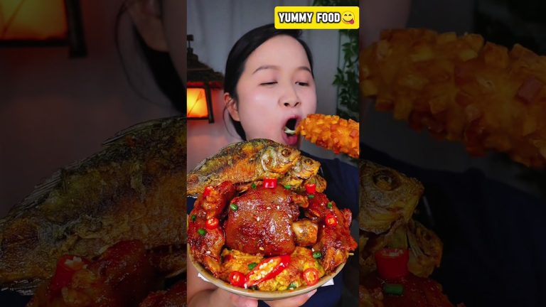 Yummy fish fry and spicy meat that sticks to the tongue is a great taste to eat#daily #sort #yummy