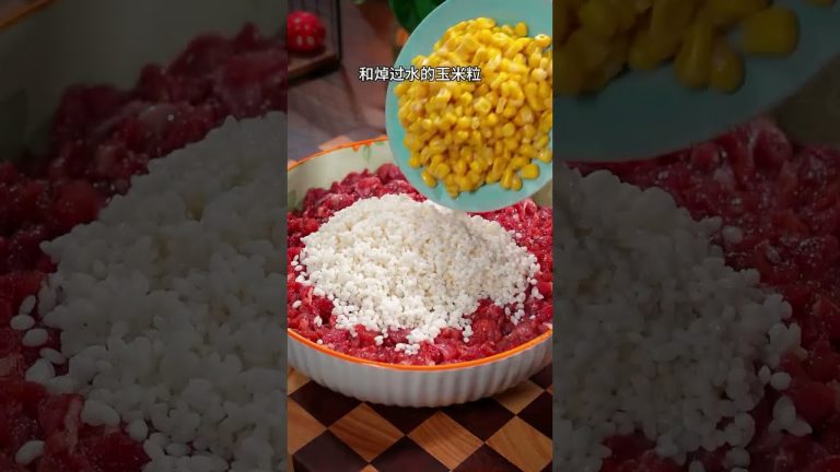 超级好吃！糯米玉米肉馅蒸出的美食，简单做法轻松上手！#猪肉 #香肠 #家常菜做法 #一起學做菜 #家常菜 #烹飪 #美食 #料理 #美食教程