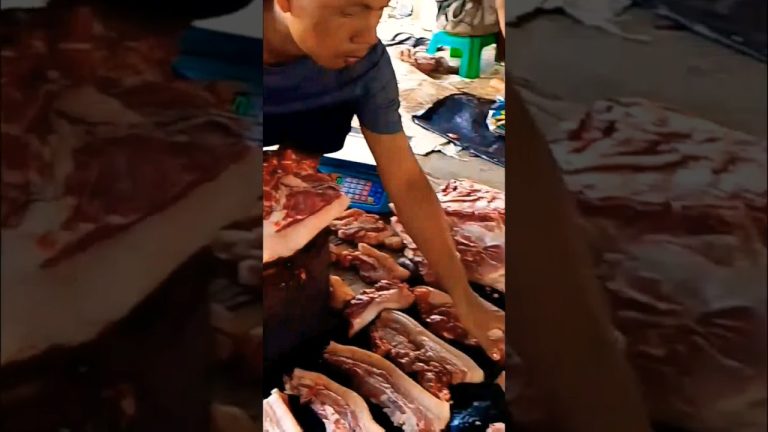 Pork meat cooking Village style