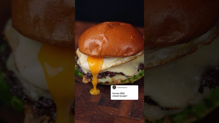 This Korean BBQ Smash Burger is a must try!! #shorts #recipe #food