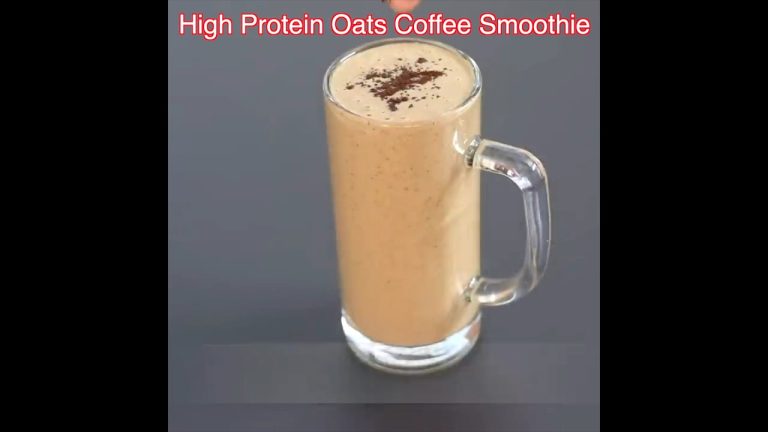 High Protein Oats Coffee Smoothie – No Milk – No Sugar – Oats Smoothie For Weight Loss #shorts