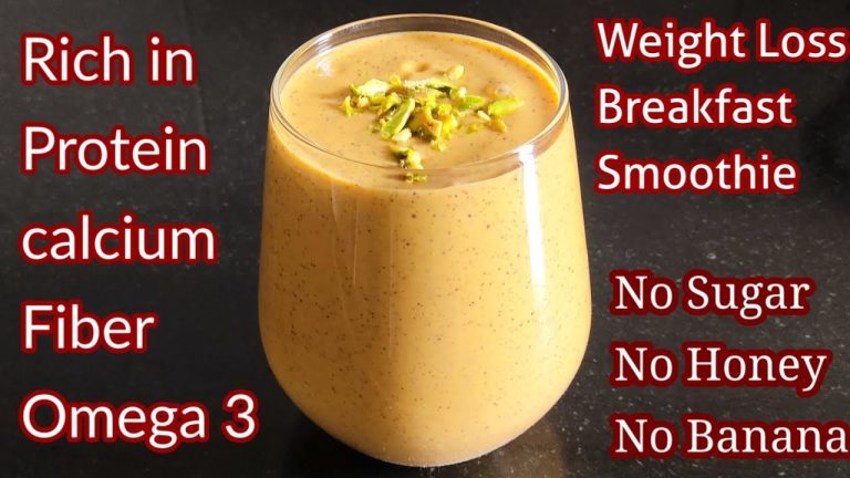 Healthy Breakfast Smoothie that's Rich in protein, calcium,Fiber and Omega 3/Healthy Breakfast Ideas