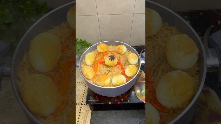 Eggs Biryani Recipe – EASY & DELICIOUS – MUST TRY NOW 👌#shorts #cooking #youtubeshorts