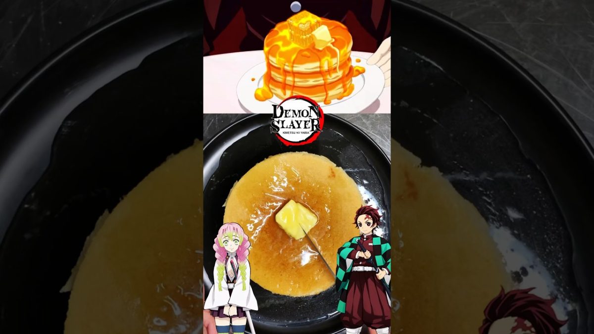 Mitsuri Pancakes 🥞 from Demon Slayer #animefood #tanjiro #mitsuri #demonslayer