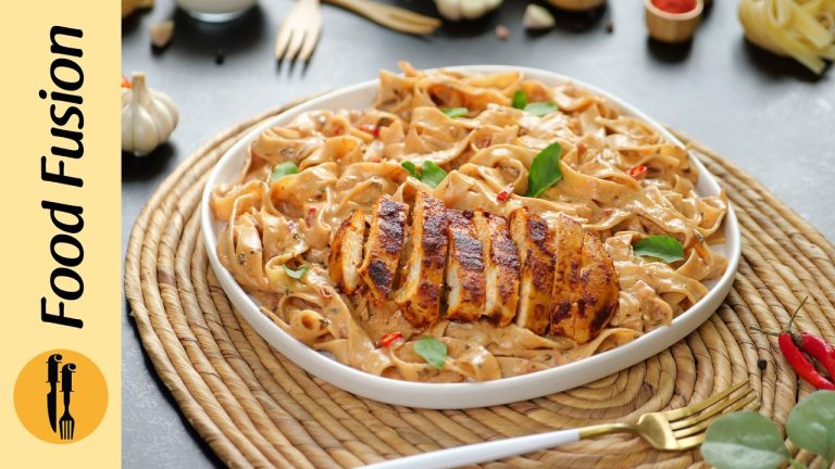 Spicy Fettuccine Recipe by Food Fusion