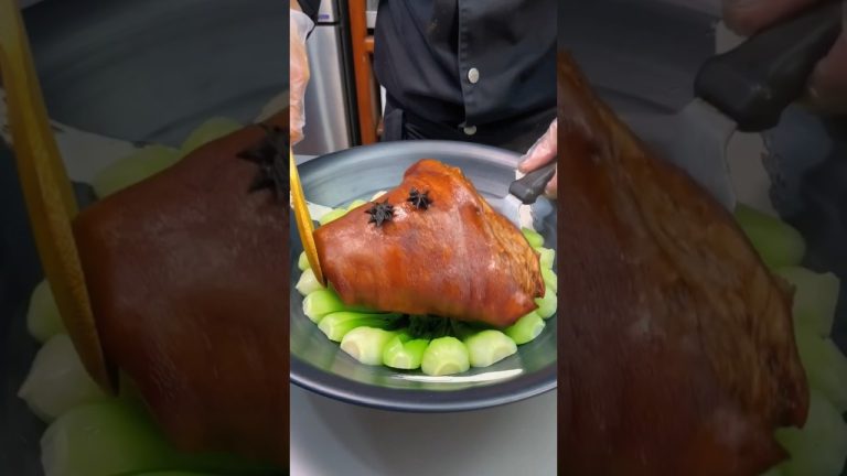 Silky, savory braised pork hock