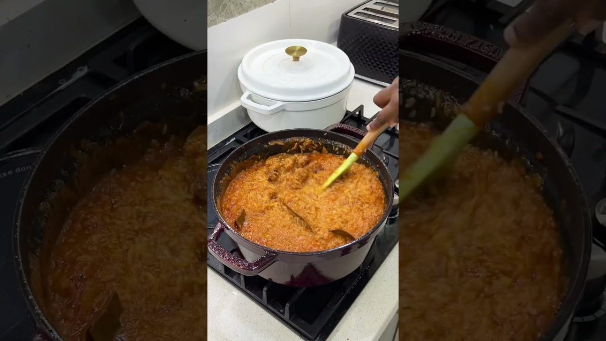 BEEF JOLLOF RICE #cooking #food #youtubeshorts #youtubechamps
