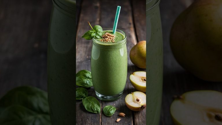Pear Spinach Smoothie for Weight Loss and Detox 🍐🥬