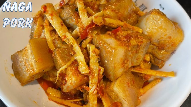 NAGA STYLE PORK WITH BAMBOO SHOOTS || TSHETEN DUKPA RECIPE