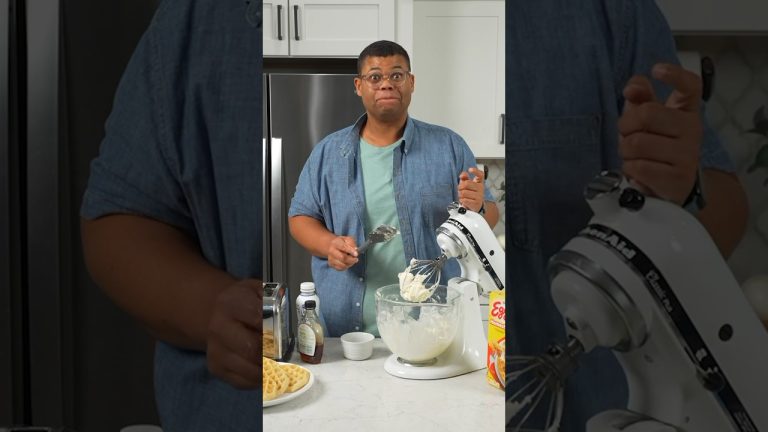 How to make delicious whipped butter 🧈 #butter #recipe #cooking #waffle #problemsolved