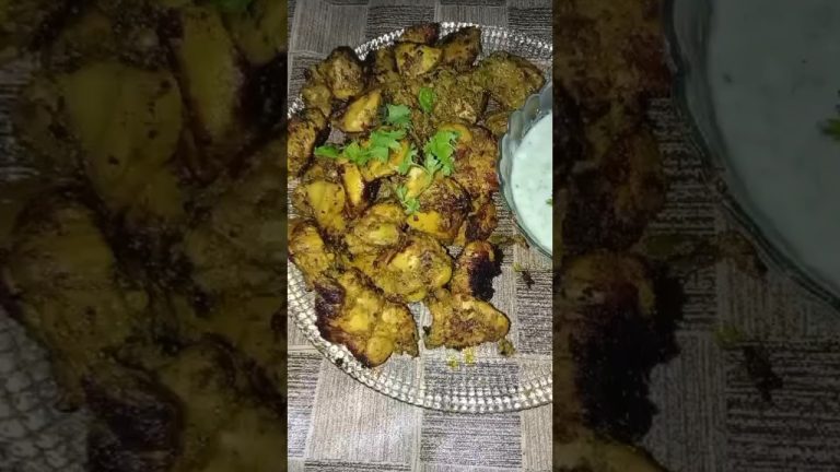 Masala tikka botti without BBQ set-up#food #tikkaboti