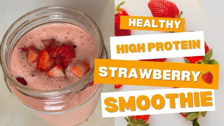 *Healthy & High Protein* Smoothie Recipe with Strawberries 🍓for Weight Loss, Skin, Nails, & Hair