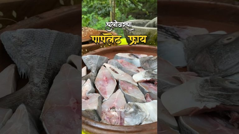 बघताच तोंडाला पाणी सुटेल असा चुलीवरचा पापलेट फ्राय | Pomfret Fry | #pomfret #shorts #trending