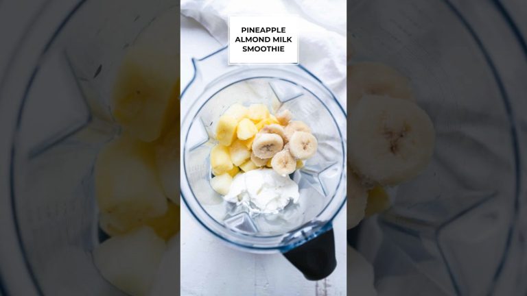 Pineapple Almond Milk Smoothie #short