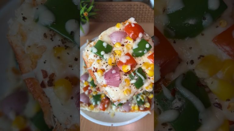 Homemade Bread Pizza🍕| Pizza Recipe #pizza #shorts