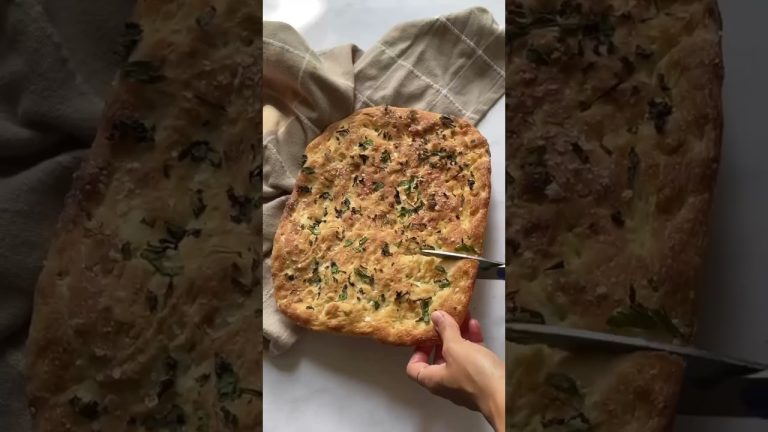 Pro tip: Use your garden herbs and make a beautiful and delicious herb focaccia.