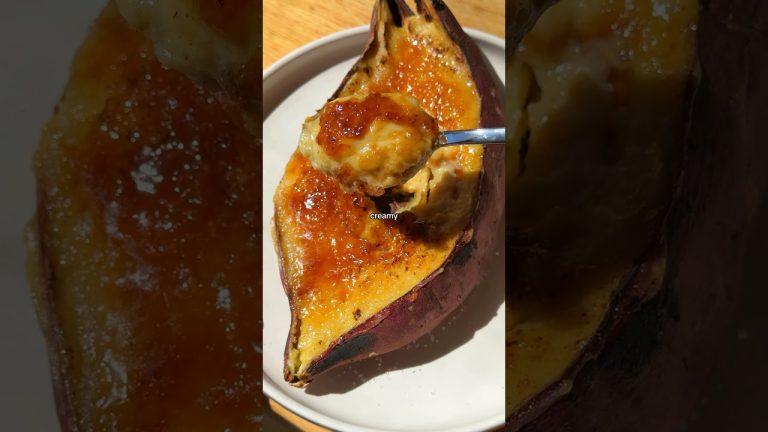 Trying Creme Brulee Sweet Potato 🍠 #sweetpotato #cremebrulee #recipe
