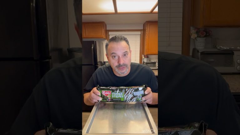 Keebler Fudge Stripes BeetleJuice cookie ice cream rolls #homemade #dessert #icecream #recipe #food