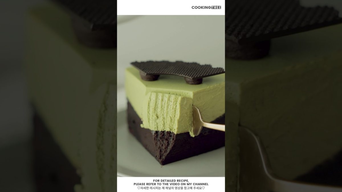 달디달고 달디 단거에 녹차 더하기! [브라우니 녹차 치즈케이크 Brownie Green Tea Cheesecake] #Shorts #Baking