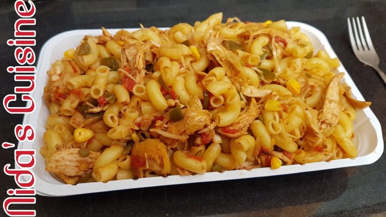 Leftover Chicken Macaroni – Nida's Cuisine – Chicken Macaroni Recipe – Pasta Recipes