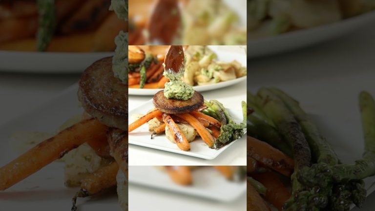 Healthy Pesto Dinner in Minutes | Pork Patty Pesto and Asparagus Spears.  #recipes #healthycooking